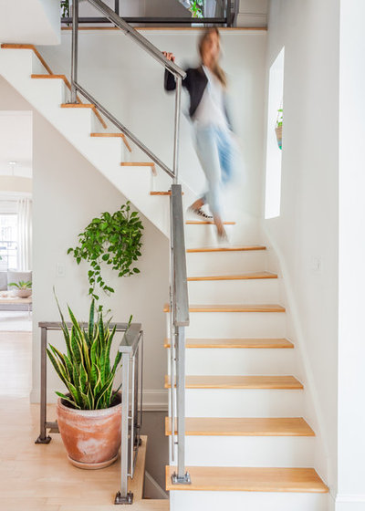 Transitional Staircase by Melissa Miranda Interior Design
