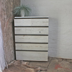 Maxwell White-Washed Reclaimed Scaffolding Board Chest of Drawers - Chests of Drawers