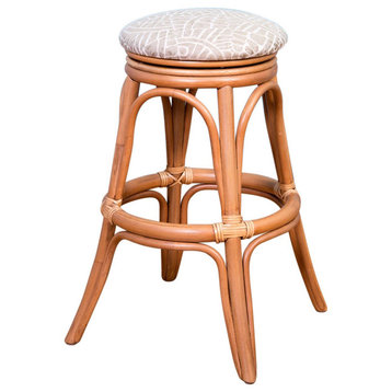 Universal 24" Swivel Backless Barstool In Antique Honey With Linoso 906
