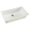 Elkay Quartz Luxe 1-Bowl Undermount Kitchen Sink, Perfect Drain, Ricotta