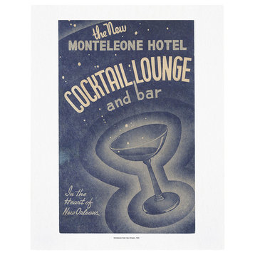 Monteleone Hotel 1940 Vintage Menu Art Print, 16"x20"