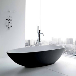 Vela 20 VE 1001 Bathtub in White/Black - Bathtubs