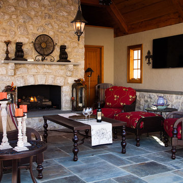 French Country Pool House