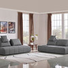 Divani Casa Edgar Modern Gray Fabric Modular Sectional Sofa