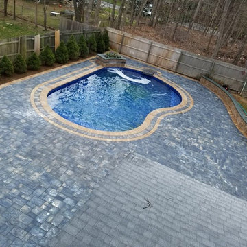 Cambridge Pavers Montauk Blue Ledgestone Pool Patio - Miller Place, NY 11764