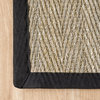 nuLOOM Larnaca Seagrass Herringbone Indoor/Outdoor Area Rug, Black, 3'x5'