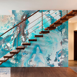 Sea Spray Abstract Removable Wallpaper Mural by Casart Coverings - Wallpaper