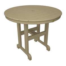 50 Most Por Resin Outdoor Dining Tables For 2018 Houzz Trex Outdoor Furniture Monterey Bay Round 36 Dining Table Sand Castle