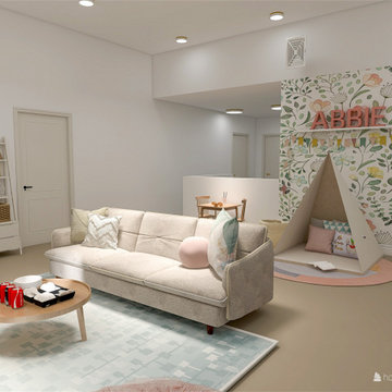 Playful Modern | Bonus Room Design