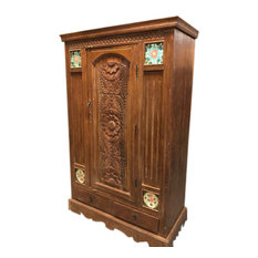 Consigned Antique Rustic Armoire Artistic Cabinet Rustic Farmhouse Storage