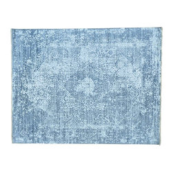 HANDMADE BROKEN PERSIAN DESIGN WOOL AND SILK ORIENTAL RUG - Area Rugs