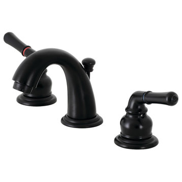 Kingston Brass KB910 Magellan Widespread Bathroom Faucet, Matte Black