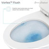 St. Tropez Elongated Toilet, Dual Vortex Flush, Glossy White