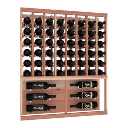 Wine Racks America - Wine Racks America CellarVue Redwood Wall Series Case, Unstained, Unstained - Wine Racks