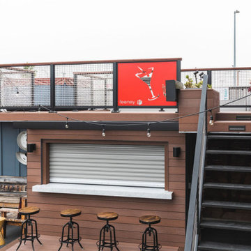 Steedle Brothers Construction Shipping Container Bar and Deck