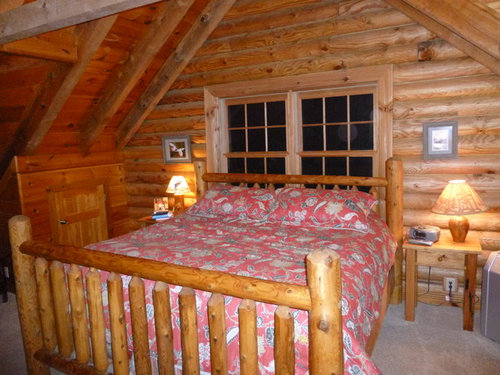 Looking For Contrast Lightness For Log Home Master Bedroom