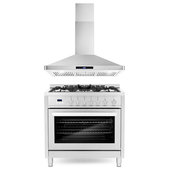 2.2 CuFt Freestanding Portable 20 Wide Electric Range in White with  Mirrored Glass Oven Door