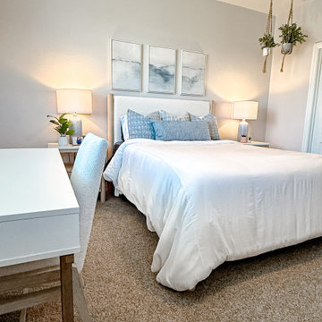 Guest Bedroom Redesign | Modern Textured Coastal Retreat