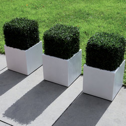 AuthenTEAK Lightweight Fiberglass Planters - Outdoor Pots And Planters