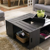 Furniture of America Conteery Wood Coffee Table with Casters in Espresso
