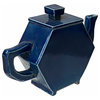 Navy Blue Porcelain Hexagon Shape Teapot Shape Display Hws2359