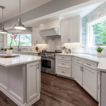 Dramatic Changes to Achieve an Amazing More Open & Functional White Kitchen