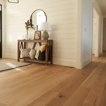 Custom Character Rift & Quartered White Oak Floors, Shiplap Paneling