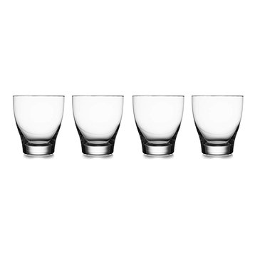 Nambe Vie DOF Drinking Glasses 9 oz Set of 4 - Clear