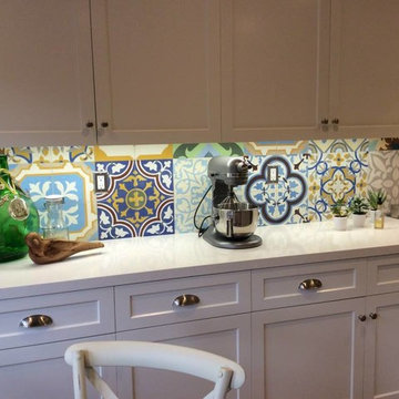 Suarez: Cement Tile Kitchen Backsplash