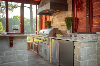 Example of a mountain style exterior home design in Austin