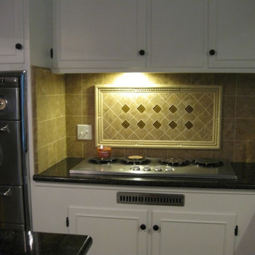 counter-tops with a 6x6 porcelain tile backs-plash