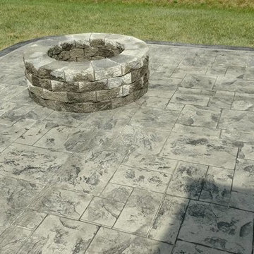 Aldie stamped concrete patio