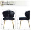 Luna Contemporary Side Chair With Tufted Back, Black