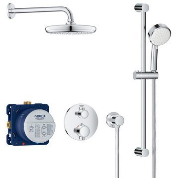 Grohe 34 745 Grohtherm Thermostatic Shower System - Starlight Chrome