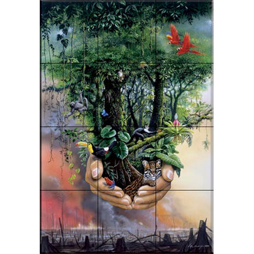 Tile Mural, Save The Rainforest by Harro Maass