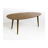 Журнальный столик из каучукового дерева с лакированным покрытием  Дл70 см