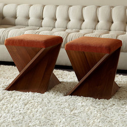 Maxwell Ottoman by American Leather - Footstools And Ottomans