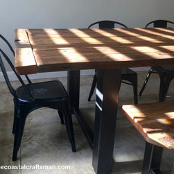 Tierrasanta Reclaimed Wood and Steel Dining Table and Bench - Products