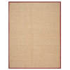 Safavieh Natural Fiber Collection NF114 Rug, Natural/Red, 9' X 12'
