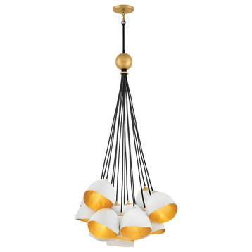15 Light Large Chandelier in Modern-Glam Style - 26 Inches Wide by 45 Inches
