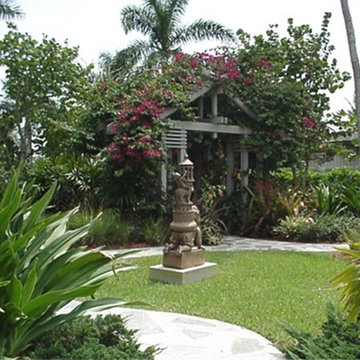 A garden becomes an art gallery.