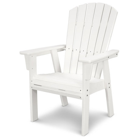 POLYWOOD Nautical Adirondack Dining Chair, White