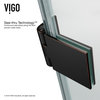 VIGO Rialto 34" x 58" Adjustable Frameless Hinged Tub Door, Antiqued Rubbed Bronze
