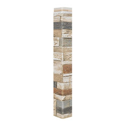 136-CT2-DURANGO VENEER STACKED STONE OUTSIDE CORNER - 48"H X 3 &frac12;" W X 1 &frac12;"D - Wall Panels