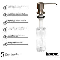 Karran 1-Handle Pull-Down Kitchen Faucet With Soap Dispenser, Stainless Steel