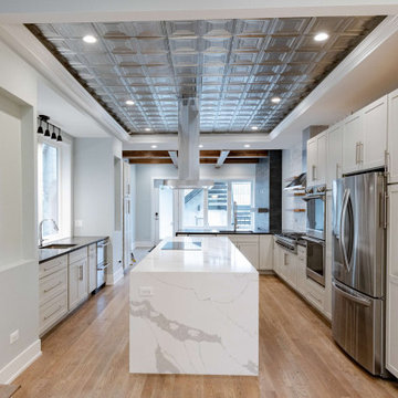 Chicago Custom Kitchen Remodel with Waterfall Island