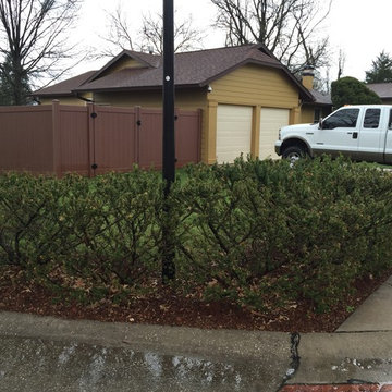 Maryland Heights: new frontyard yard/side yard professional landscaping