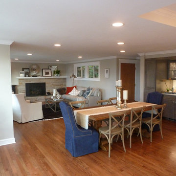 Living Room with Dry bar area