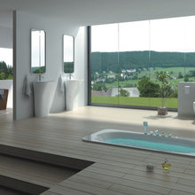 Master bath tub & bath