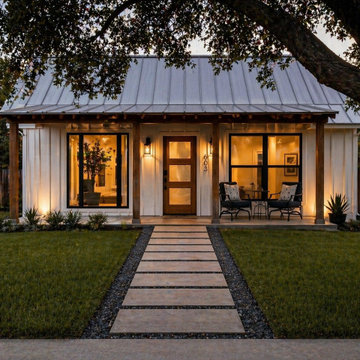 Hill Country Farmhouse Front Exterior - Fredericksburg, Texas